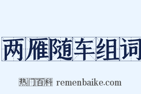 两雁随车组词是什么意思的图片